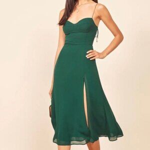 Reformation Juliette Emerald Green Dress size 6